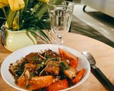 รูปขั้นตอนการทำที่ 14 ของ ราดหน้าปลากระพงพริกไทยดำ Deep fried snapper + black pepper sauce