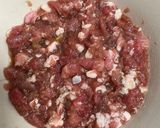 A picture of step 1 of Fried Rice with Ground Pork and Egg.