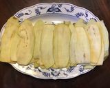 A picture of step 2 of California Farm Aubergine Skin Salmon Rolls.