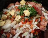 A picture of step 1 of Slow Cooker Tomato Pasta Sauce with Italian Sausage.