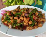 Foto langkah ke 3 dari resep Tumis tempe tauco (mix kacang panjang & terong).