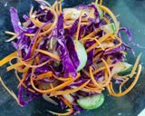 A picture of step 5 of Purple cabbage, apple summer salad.