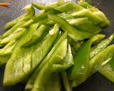 青椒炒透抽的食譜步驟1照片