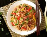A picture of step 5 of Sausage Fried Rice - Chinese style.