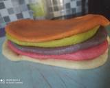 Rainbow Loaf (Roti tawar pelangi) langkah memasak 6 foto
