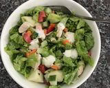 Hình bước làm 2 của món Salad gà rau + táo sốt phô mai golden farm