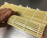 A picture of step 15 of Soba noodle Roll Sushi with shrimp Tempura.