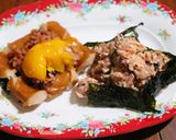 รูปขั้นตอนการทำที่ 7 ของ ข้าวผัดไข่ซอสมะเขือเทศใส่สาหร่ายกับ ฮอทดอก