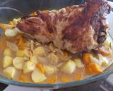 A picture of step 9 of Leg of lamb roasted slowly in white wine and fresh herbs.