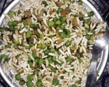 आलू मटर फ्राई विथ भुजा (Aloo matar fry with bhuja recipe in hind रेसिपी चरण 8 फोटो