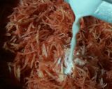 A picture of step 1 of Red Velvet Rava Pudding with Carrot Halwa.