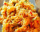 A picture of step 4 of Restaurant style Veggie Biryani pulao.