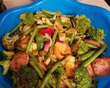 A picture of step 2 of Sausage & Veggies aka Farmers Jambalaya.