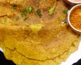 A picture of step 6 of Besan poha chilla.