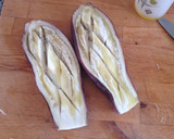 Foto del paso 3 de la receta: Berenjenas rellenas de carne en microondas con grill