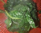 A picture of step 2 of Mutton spinach ♥️.