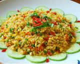 Hình bước làm 10 của món Cơm Chiên Dương Châu