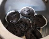 A picture of step 7 of Chocolate Premix Choco chips chocolate Ganache Stuffed muffins.