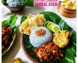 Cara Membuat Nasi Lemak Bunga Telang Sambal Ayam 8