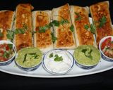 A picture of step 5 of Albacore Pea Chimichanga Salad.