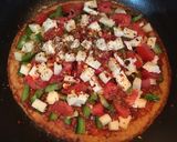 A picture of step 7 of Pan Poha Pizza.