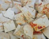 A picture of step 3 of Awara with egg souce.