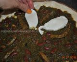 A picture of step 3 of Pizza Ghormeh Sabzi.