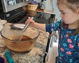 A picture of step 2 of Zucchini Cake with Cream Cheese Frosting.