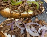 A picture of step 6 of Pulled beef sandwich.