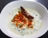 A picture of step 4 of Spinach raita.