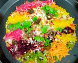 हेल्थी रेनबो पिज़्ज़ा (healthy rainbow pizza recipe in Hindi) रेसिपी चरण 5 फोटो