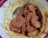 A picture of step 3 of Prawns Koliwada.