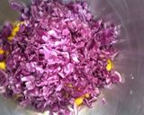 A picture of step 1 of Purple Cabbage Corn Chaat.