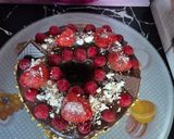 Une image de l'étape 6 de Gâteau coeur saint Valentin coeur mousse framboises.