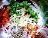 A picture of step 1 of Ricotta cheese bruschetta.