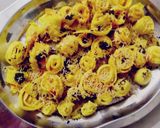 A picture of step 8 of Khandvi.