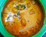 A picture of step 8 of Bharma aloo.
