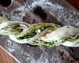 A picture of step 6 of Braided Bread with Basil Pesto.