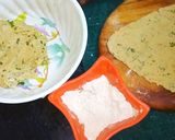 A picture of step 2 of Broken wheat and fenugreek leaves paratha/ Daliya methi paratha.