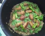 A picture of step 6 of Seekh kabab Biryani.
