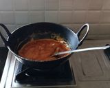 A picture of step 2 of Peanut Burfi.