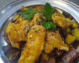 Foto del paso 2 de la receta: Pollo con salsa agridulce y batatas doradas