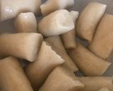 A picture of step 5 of Pempek Dos - Indonesian fish cake (without fish)-Vegetarian friendly.