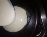 A picture of step 2 of Butter Milk pancake with caramel sauce.