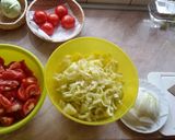 Natúr lecsó (virslivel) recept fázis 2 fotója