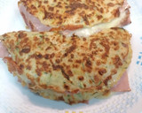 Foto del paso 3 de la receta: 231. Tortitas de calabacín rellenas de jamón y mozzarella