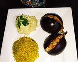 A picture of step 8 of Baked Eggplant 🍆 with Chicken Fried Rice 🍚.