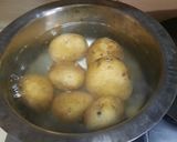 A picture of step 1 of Khattay aloo.