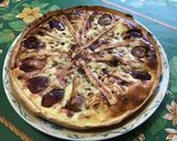 Une image de l'étape 15 de Tarte aux pêches de vigne et pignons de pin (pâte brisée épeautre pêche).