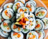 Hình bước làm 5 của món Cơm cuộn